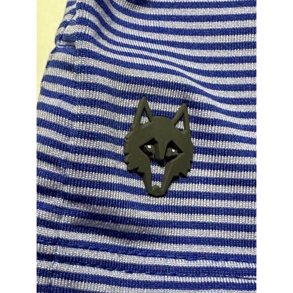 Greyson Men’s Golf Wolf Polo Shirt XXL Blue & White Stripe Stretch Performance - Picture 12 of 12